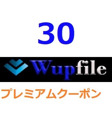 Wupfile プレミアム公式プレミアムクーポン 30日間 入金確認後1分～24時間以内発送の画像1