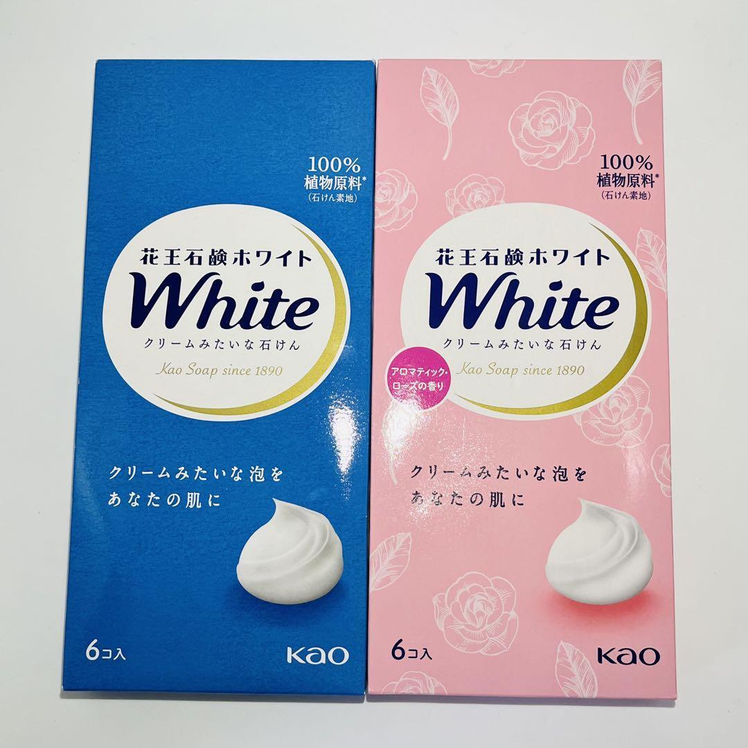 [Анонимная партия] Новое мыло Као белое обычное размер белый цветочный и ароматическая роза 85 г x 12 кусочков мыло