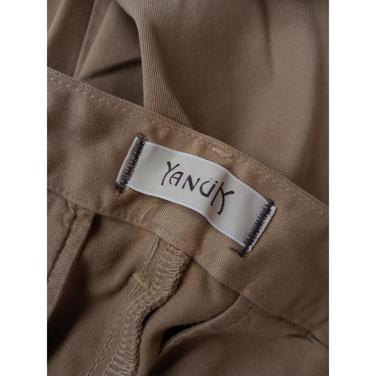 YANUK ヤヌーク「いつまでもわたしの大事な一枚」コットン 綿 混 チノ パンツ ベージュ S 日本製 (2S+6130)の画像5
