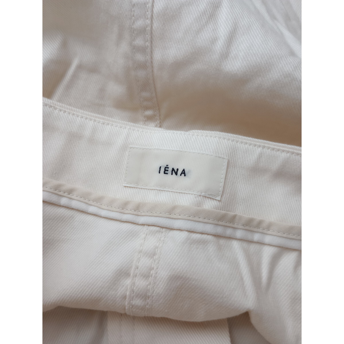 22年製 IENA イエナ「上品カジュアルをつくる」コットン 綿 混 ロング スカート 日本製 36 オフ白 ホワイト アイボリー (63Y+9160)_画像5