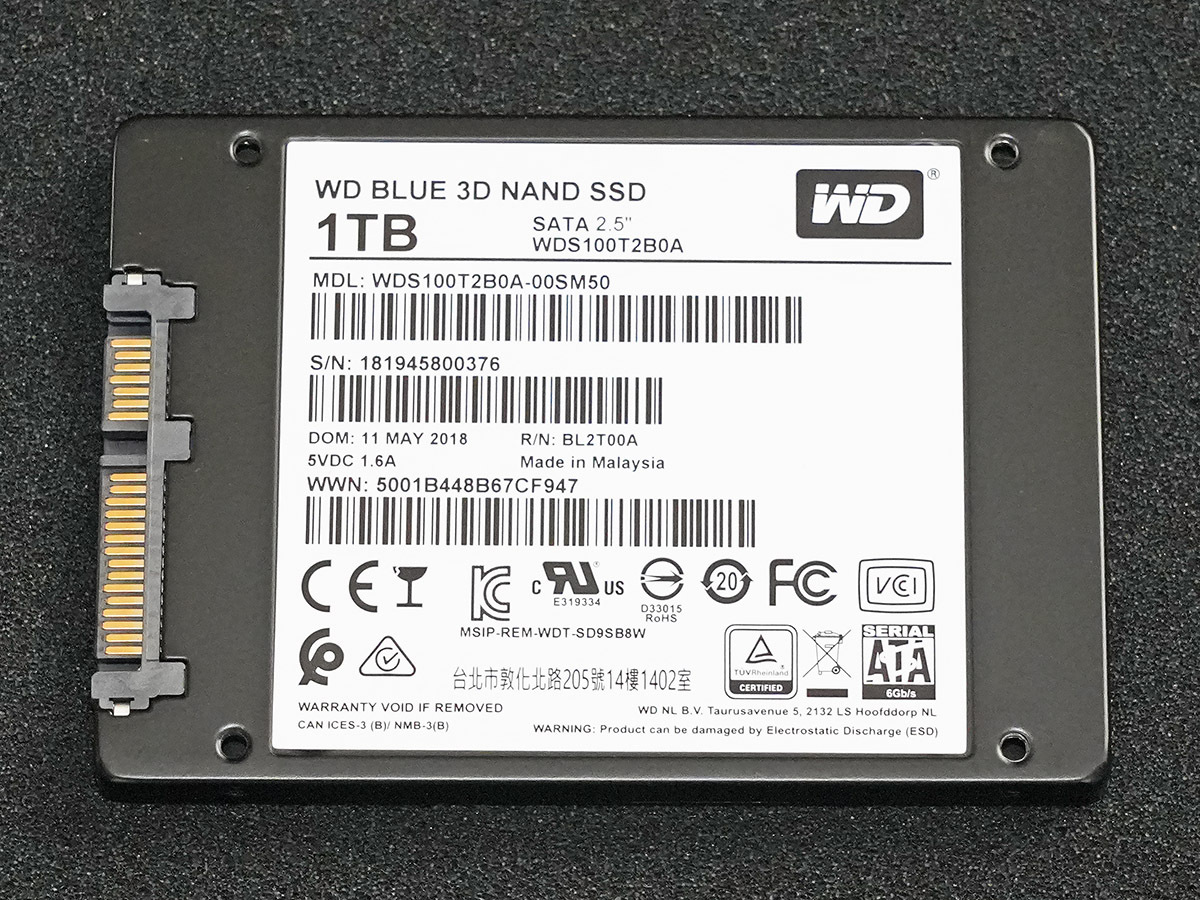 WD Blue SSD 1TB 1000GB WDS100T2B0A 2.5inch SATA6G 3DNAND 動作確認済み _画像2