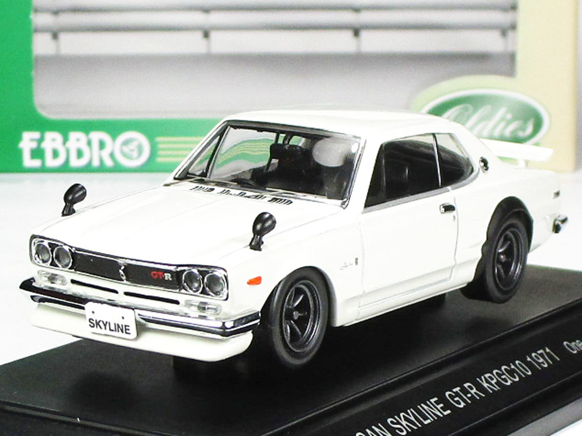 エブロ◆ニッサンスカイラインGT-R KPGC10◆ホワイト◆1/43_画像1