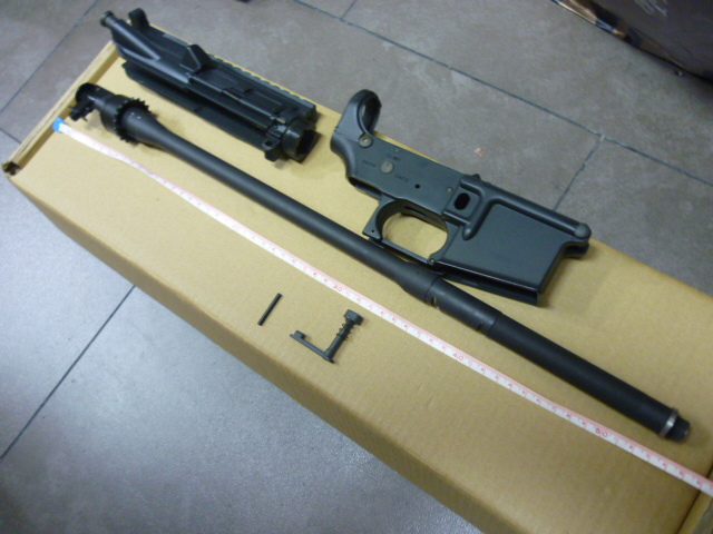 中古ARES制M4用SR-15,ARMSタイプ電動ガン用メタル製本体とバレル部品セットです。 M16ARMSマルイG&Pの画像5