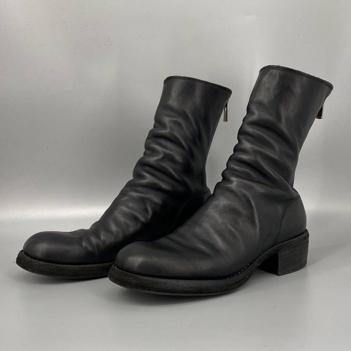 GUIDI グイディ BACK ZIP MID BOOTS バッグジップブーツ 42 788Z BLACK_画像5