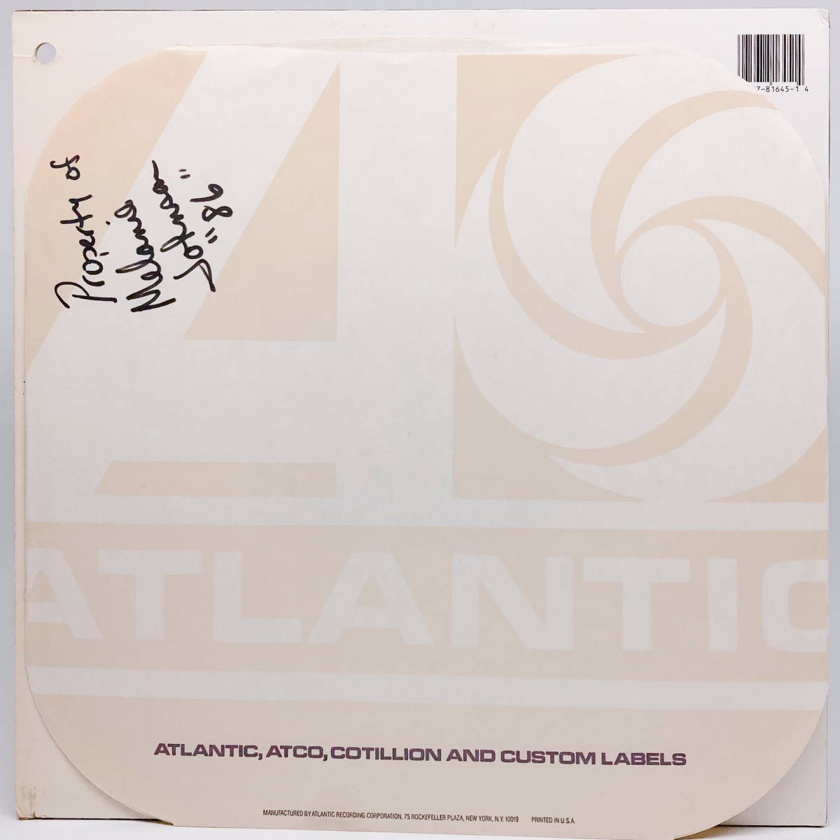 [LP] '86米Orig / Ahmad Jamal / Rossiter Road / Atlantic, Atlantic / 7 81645-1, 81645-1 / Contemporary Jazz / 両面マトAの画像3