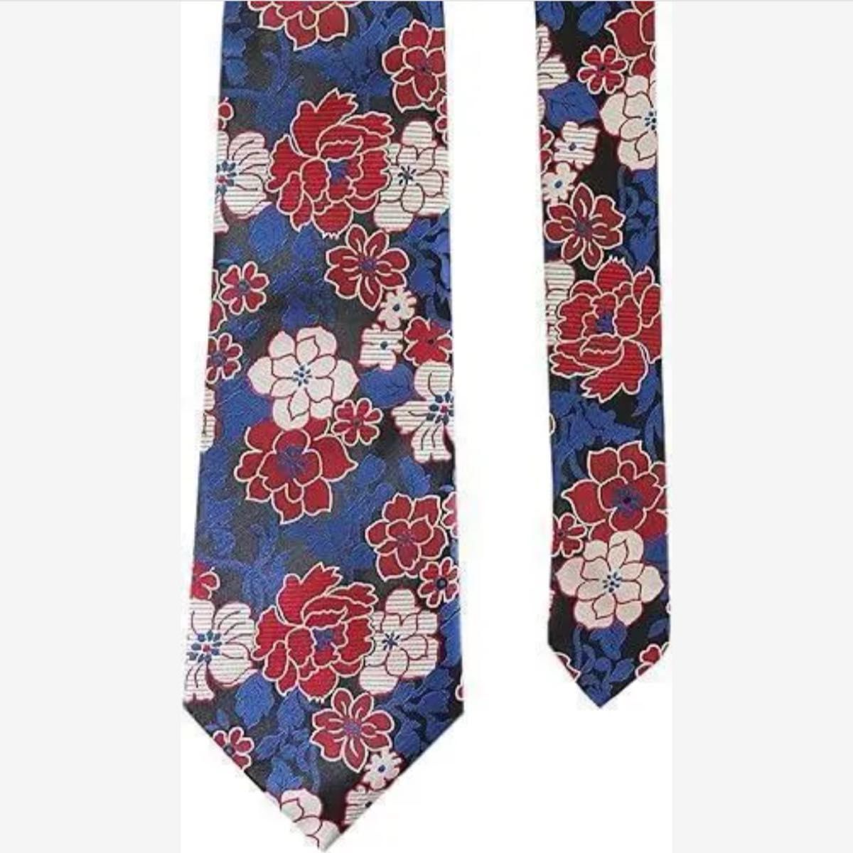 紳士 XL ネクタイ ポリエステル織 ジャカード 160cm 花柄
