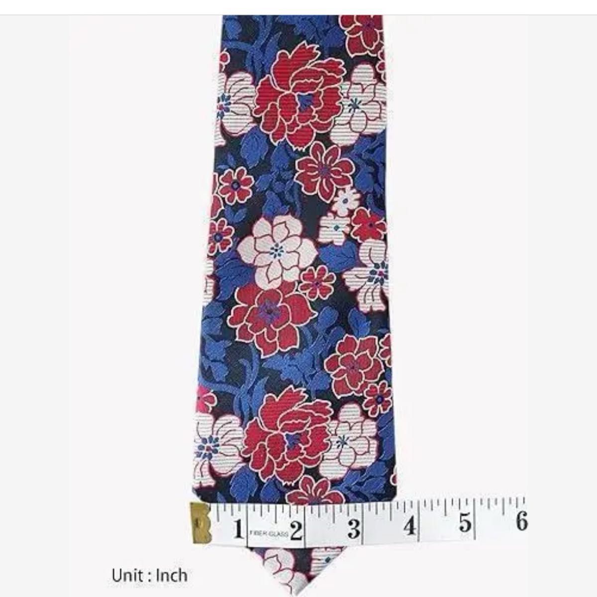 紳士 XL ネクタイ ポリエステル織 ジャカード 160cm 花柄