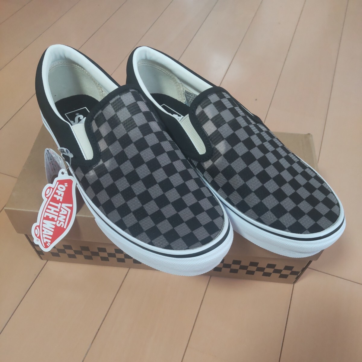 VANS ヴァンズ SLIP ON スリッポン V98CF N.CLR WHT/CHK CLR_画像1