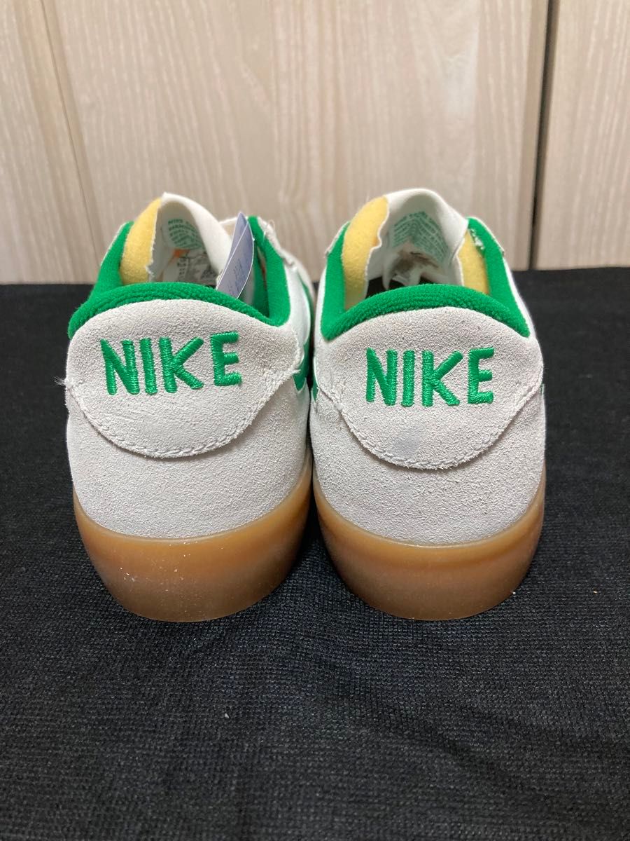 新品25cmナイキNIKESBヘリテージ バルク スケートボードシューズクラシックスニーカーレディーススニーカー白ホワイトグリーン