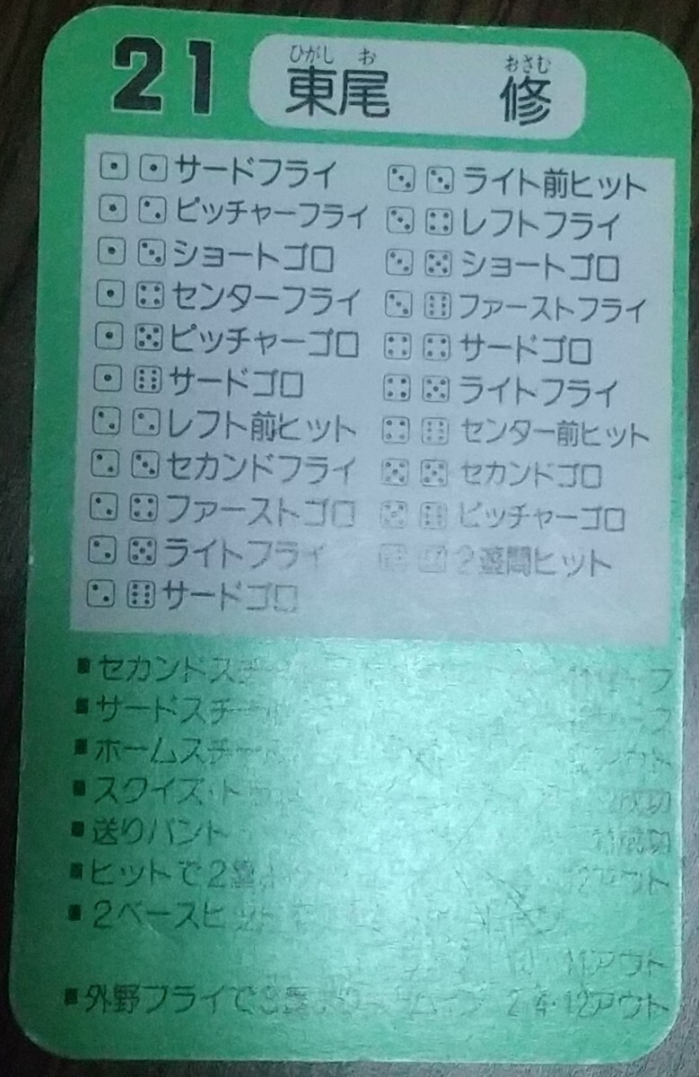 タカラプロ野球カードゲーム昭和６２年度西武ライオンズ 東尾修_画像4