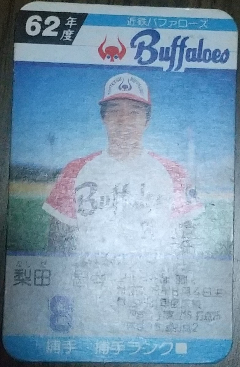 タカラプロ野球カードゲーム昭和６２年度近鉄バッファローズ 梨田昌孝_画像3