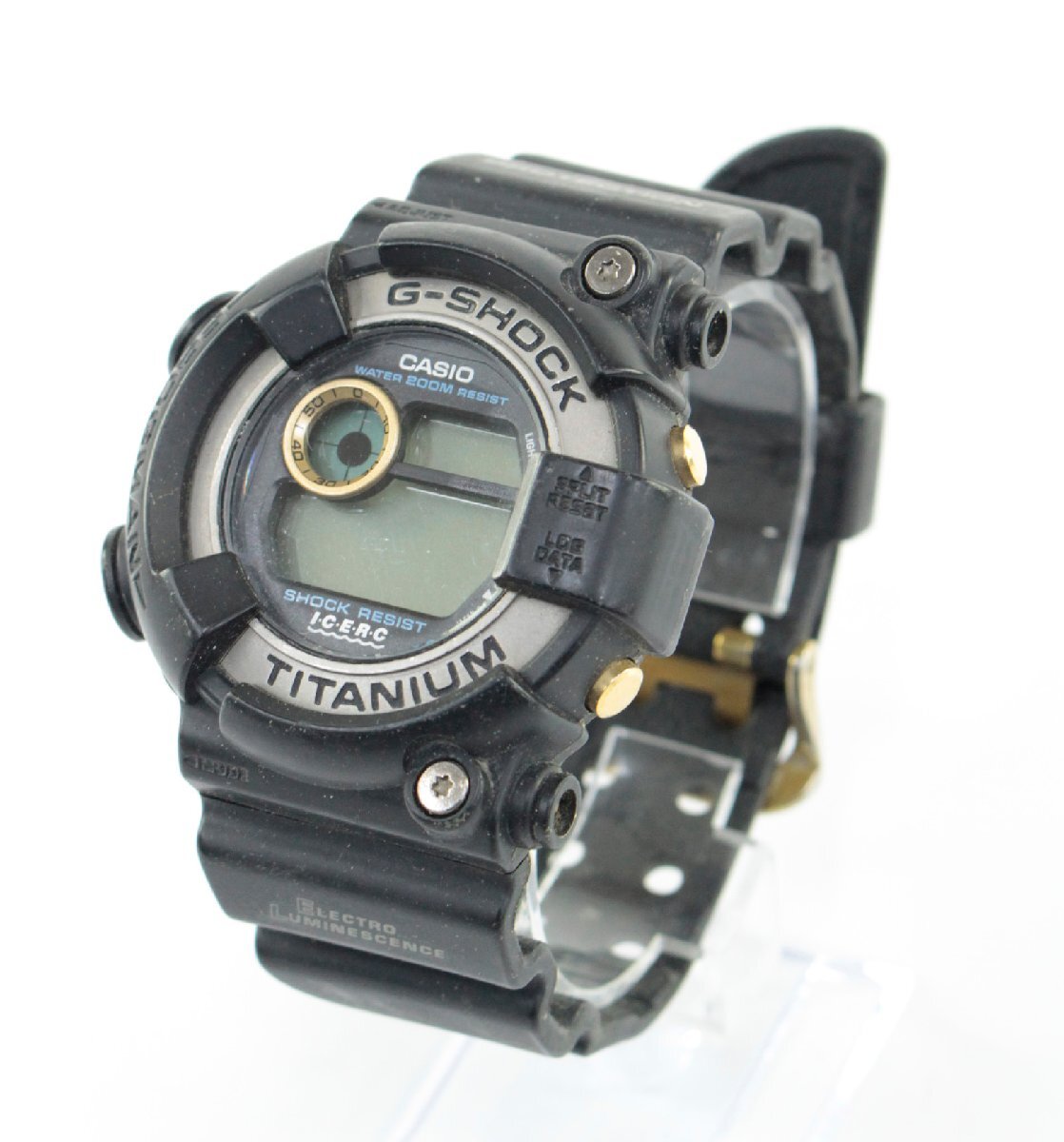 〇【中古・ジャンク品】CASIO カシオ G-SHOCK Gショック DW-8200K フロッグマン ブラック デジタル【不動品】 ：_画像2