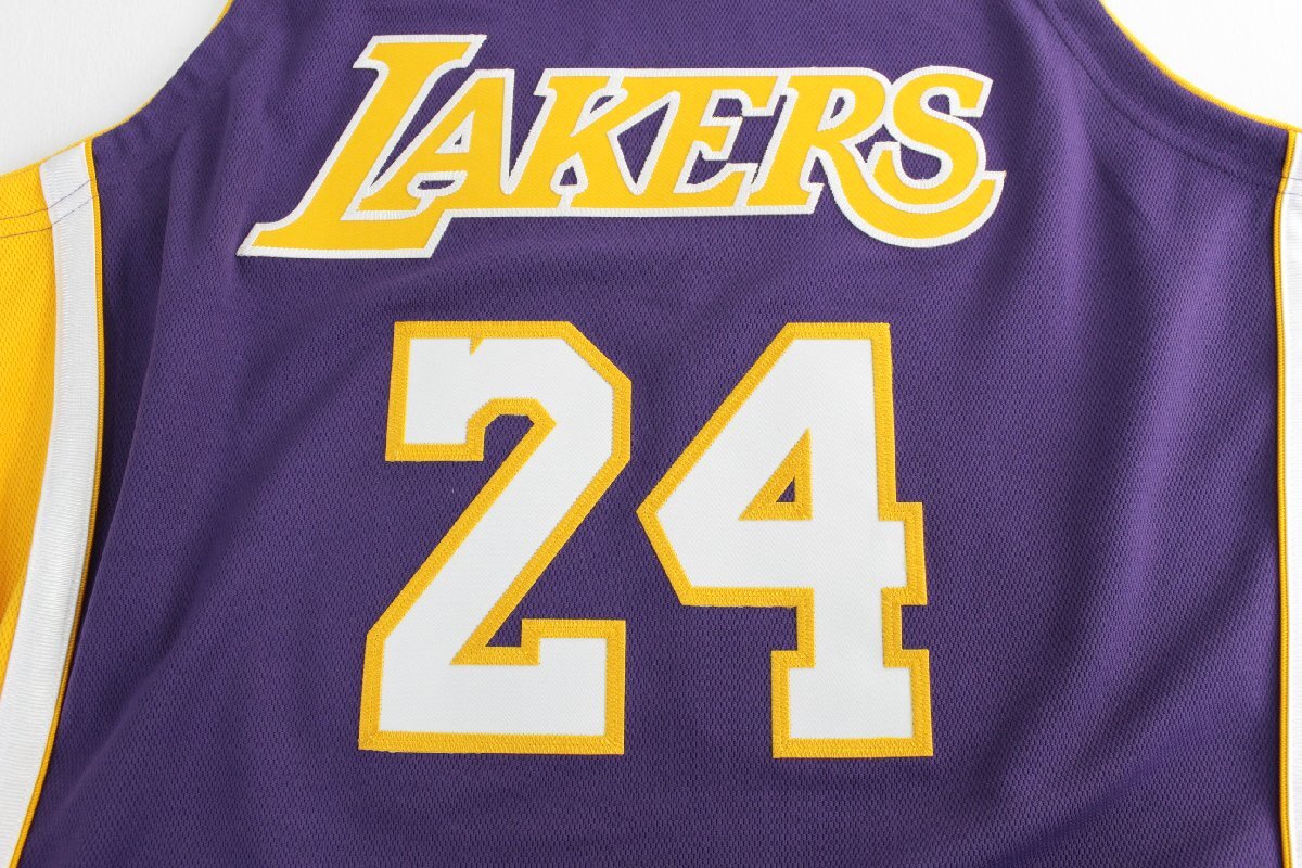 ●【中古・美品】ミッチェルネス ×LAKERS レイカーズ コービーブライアント No.24 タンクトップ パープル【Lサイズ・タグ付き】°°_画像5