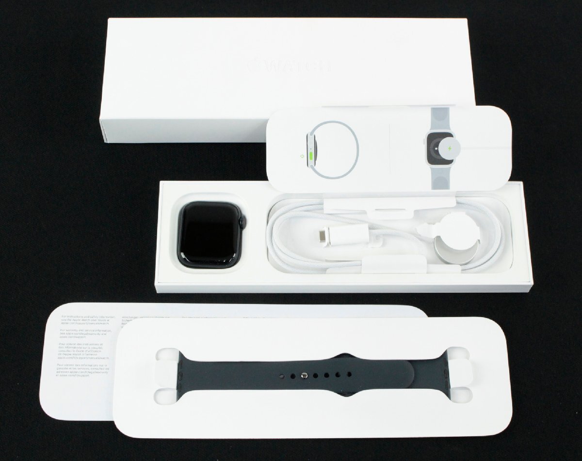 【中古品】Apple Watch Series 9 GPS+Cellularモデル 45mm MRMD3J/A ミッドナイト アルミニウム【初期化/動作確認済】：