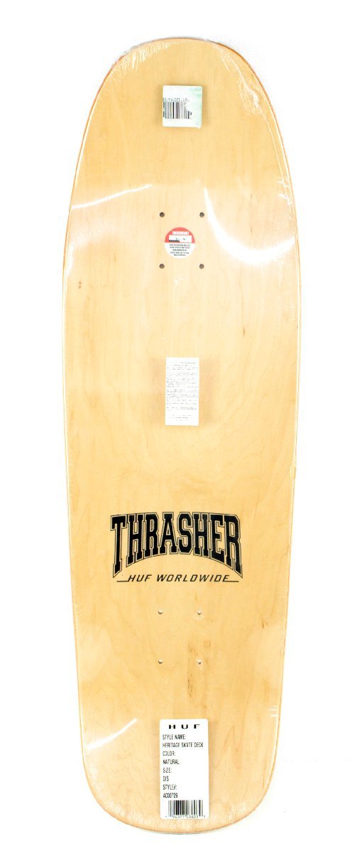 ●【中古・未使用品】HUF×THRASHER ハフ スラッシャー コラボ Heritage Skate Deck スケボー デッキのみ：_画像2