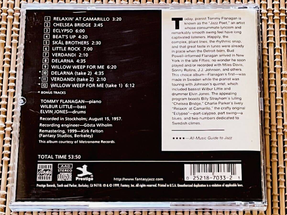 TOMMY FLANAGAN TRIO／OVERSEAS／FANTASY (PRESTIGE) OJCCD-1033-2／米盤CD／トミー・フラナガン／中古盤の画像2