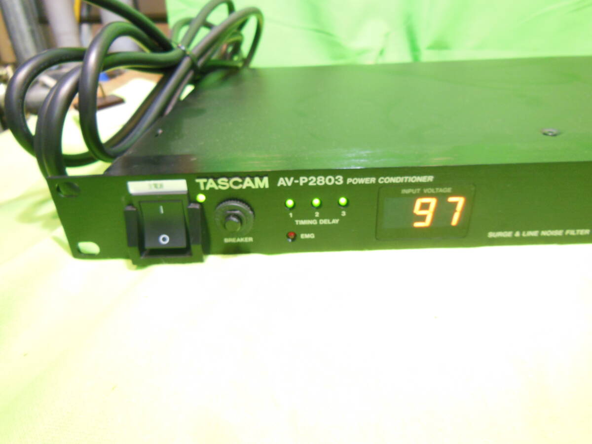 hf240326-017B8 TASCAM AV-2803 POWER CONDITIONER operation goods used scratch little . eyes PA equipment sound equipment rack effector 