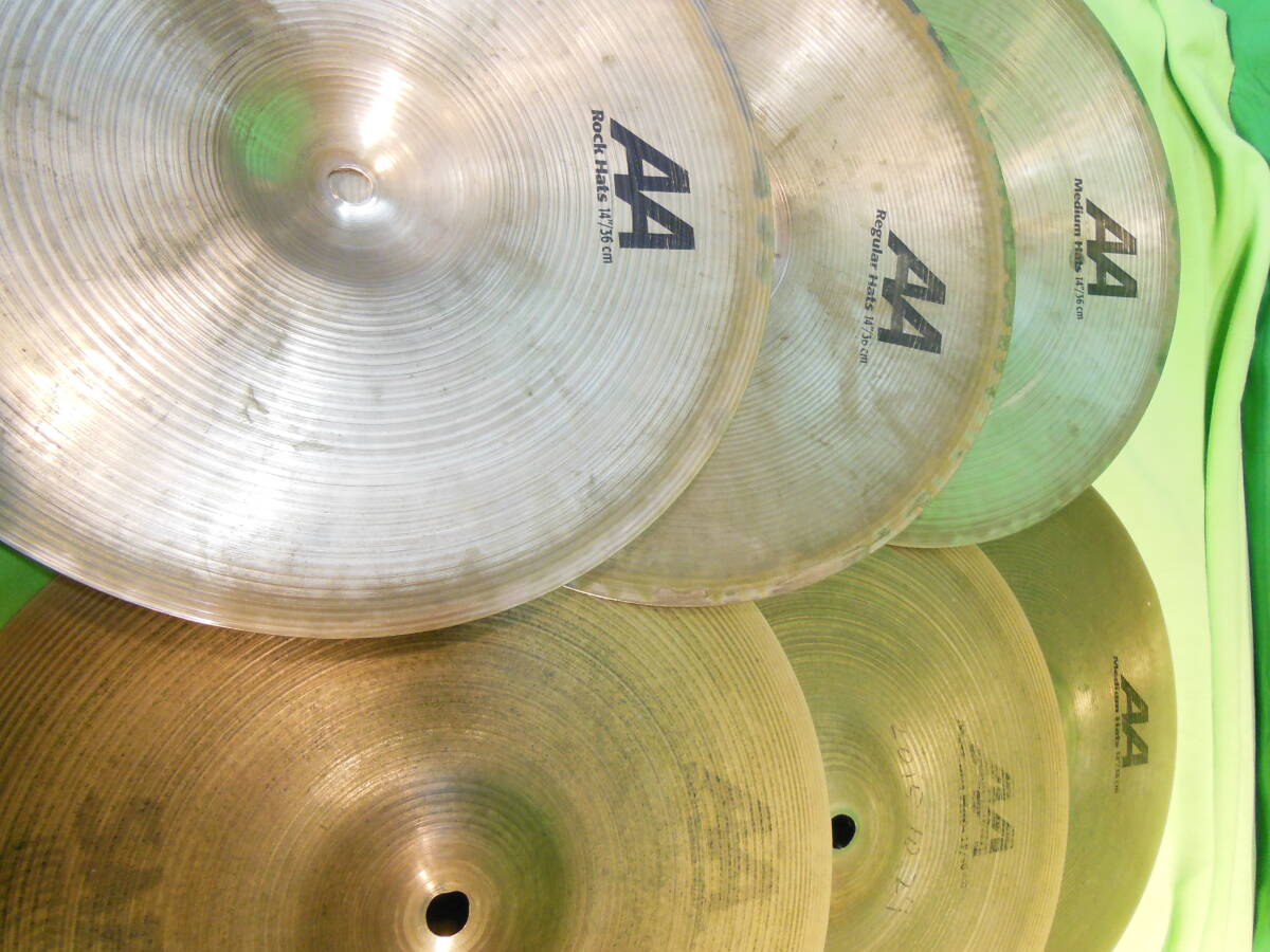 nt240329-001D9 SABIAN 割れシンバル6枚セット 14インチ 中古品 ジャンク品 ドラム 打楽器 音楽 バンド シンバル_画像3