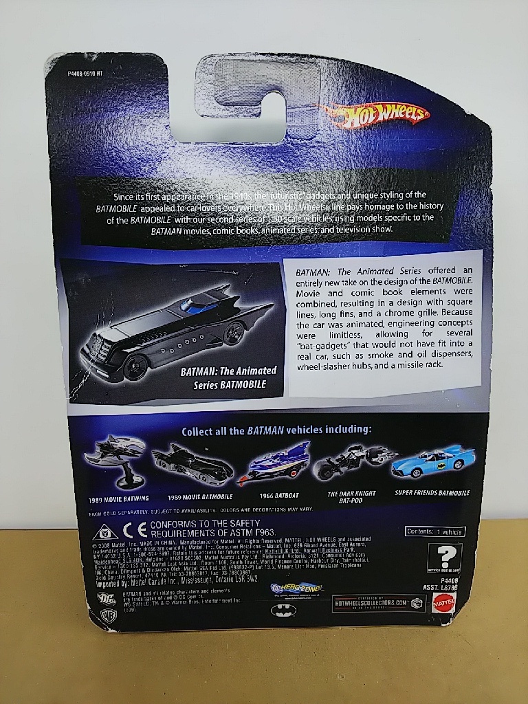 ■ HOTWHEELSホットウィール ”BATMAN” The Animated Series ”Batmobile” アニメ版「バットマン」 バットモービル ミニカー_画像2