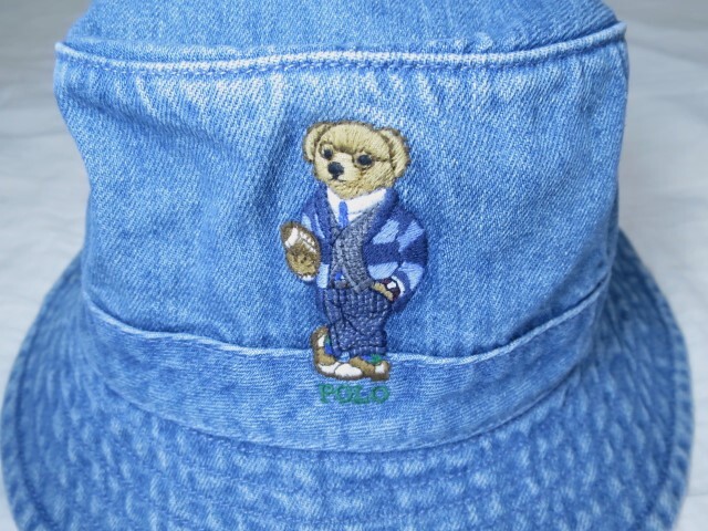 ポロベア POLO RALPH LAUREN インディゴ デニム バケットハット L XL BEAR_画像1