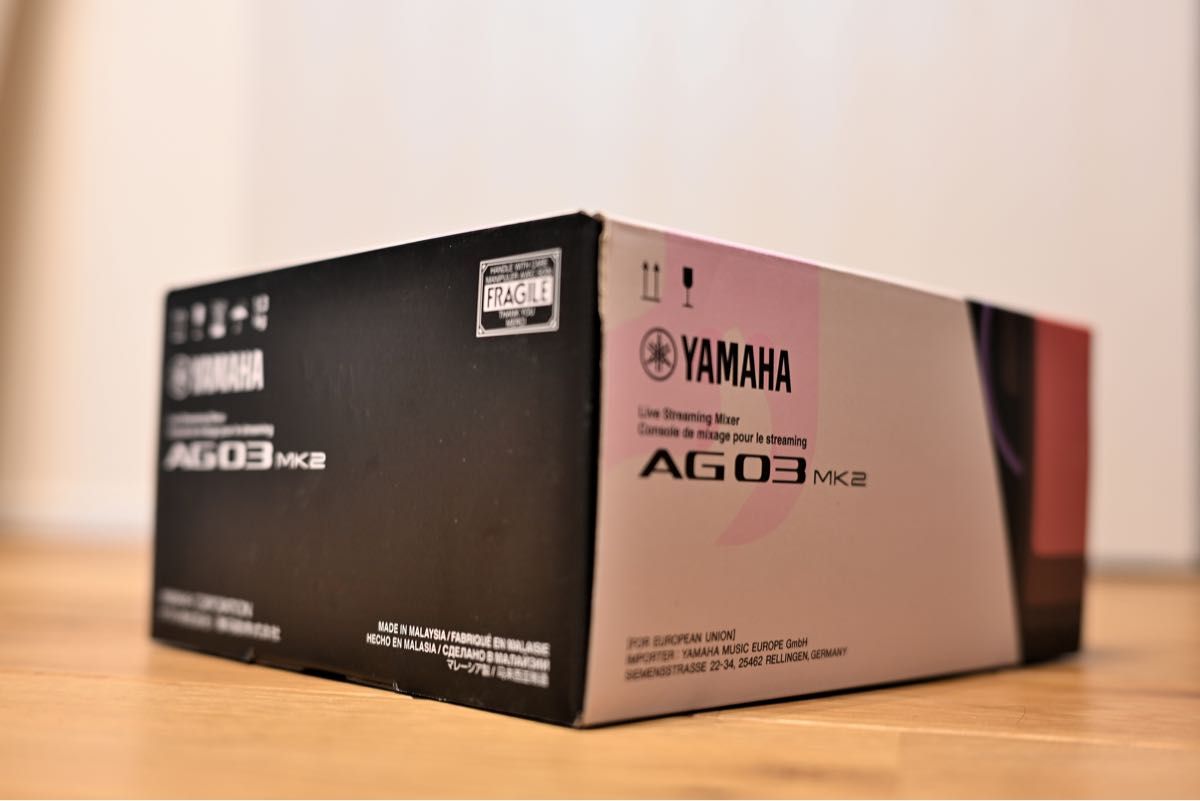ヤマハ YAMAHA ライブストリーミングミキサー 3チャンネル ブラック AG03MK2 B