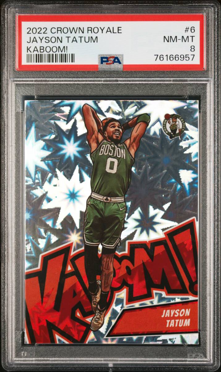 [SSP Kaboom] NBAカード 2022-23 Crown Royale Basketball Jayson Tatum Kaboom! ultra rare insert PSA 8 Boston Celticsの画像3