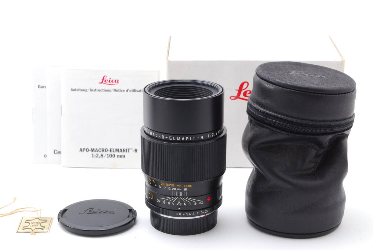 [AB-品]Leica APO-MACRO-ELMARIT-R 100mm F2.8 E60 3カム★シリアル一致元箱★アポエルマリート★3077_画像1