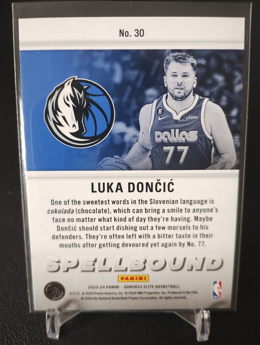 2023-24 Panini Donruss Elite basketball Spellbound luka doncic Letter C nba トレカ トレーディングカードの画像2