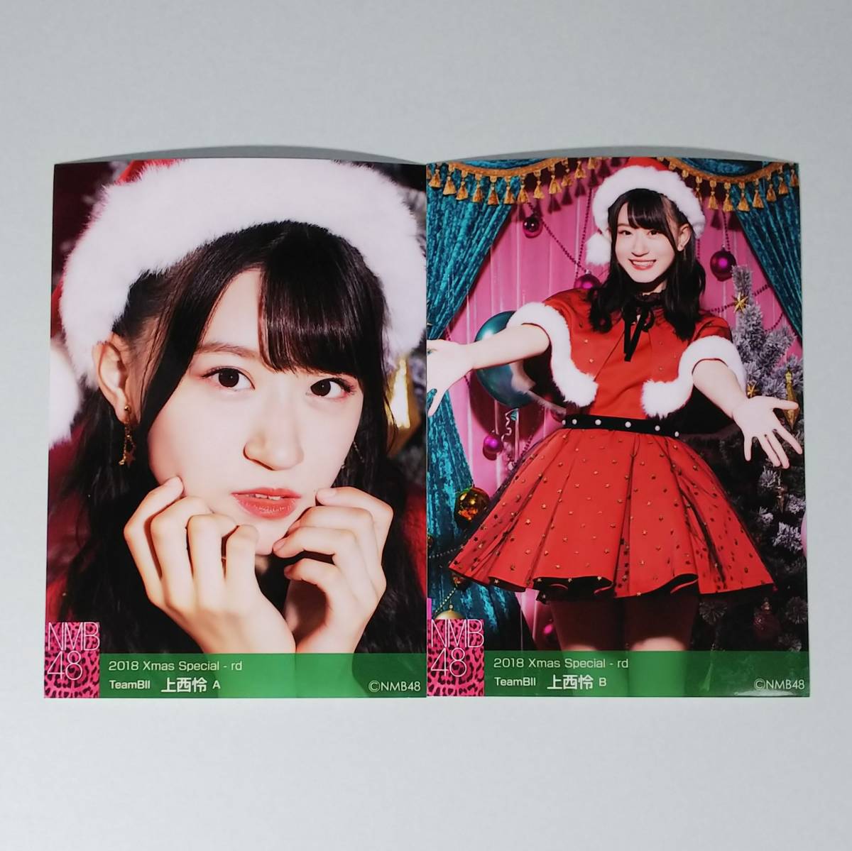 NMB48 上西怜 AB 2018 Xmas Special-rd ランダム 生写真 2種コンプ_画像1