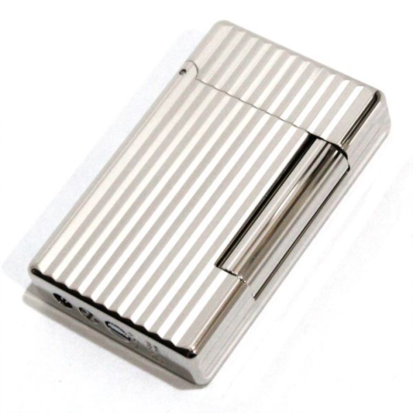 あなたにおすすめの商品 020802B S.T.Dupont デュポン イニシャル 定価9万! クリング 新品 ガスライター ストライプ シルバー デュポン