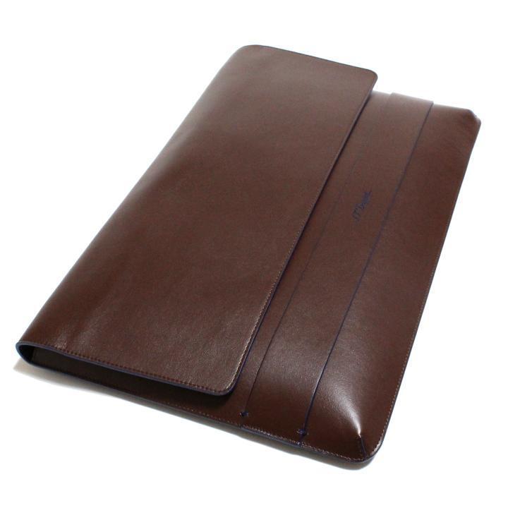  Dupont S.T. DUPONT 185101 SLIM slim leather clutch bag | pochette Brown new goods regular price 7.3 ten thousand 