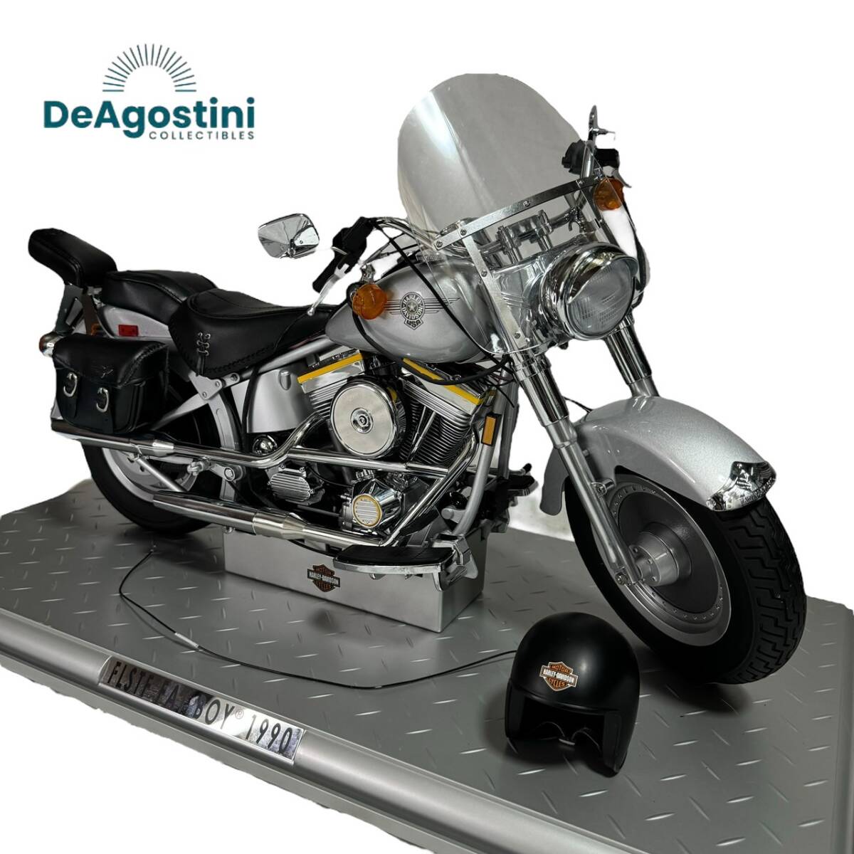 [ present condition goods ] 1/4 scale tia Goss tea ni weekly Harley Davidson Fatboy pedestal case attaching final product 