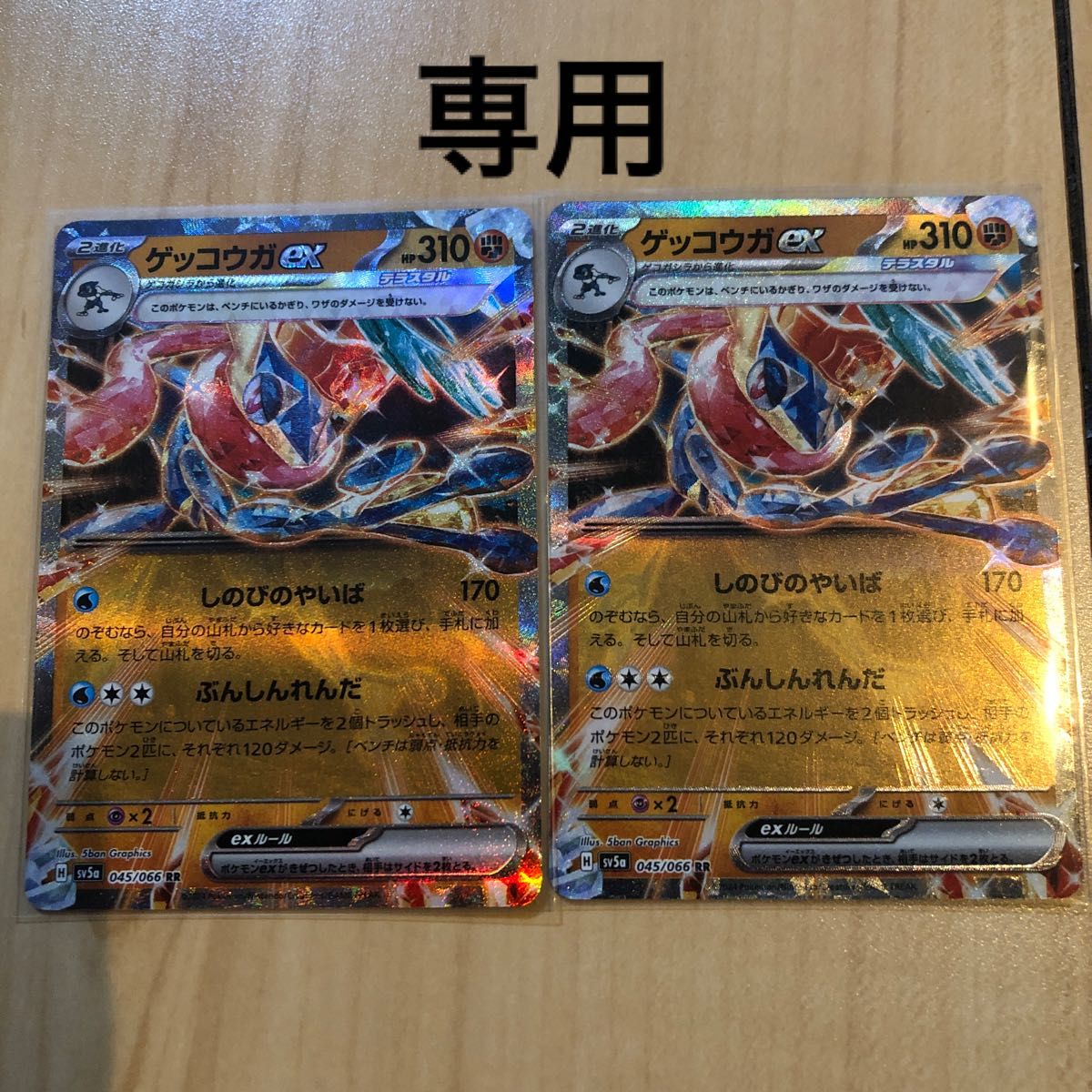 ポケモンカード　ゲッコウガex 2枚　専用