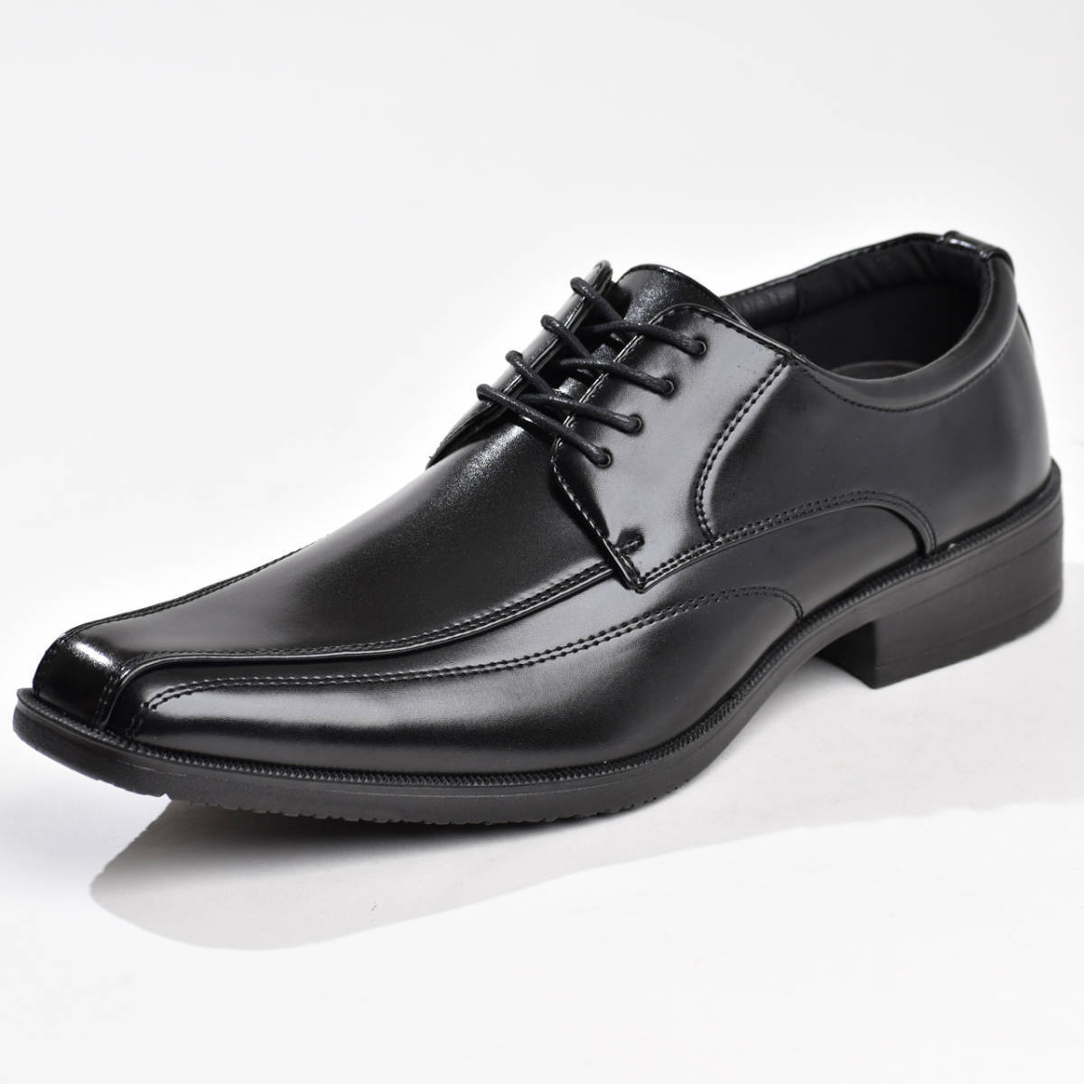 ビジネスシューズ 25.5cm メンズ スワールトゥ 黒 靴 革靴 新品 冠婚葬祭 結婚式 入学式の画像4