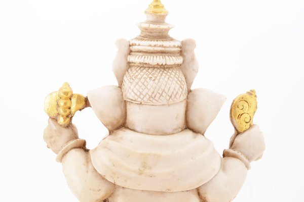 仏教美術　彩色練物彫刻　ガネーシャ象　仏像　置物 [1971838]_画像5
