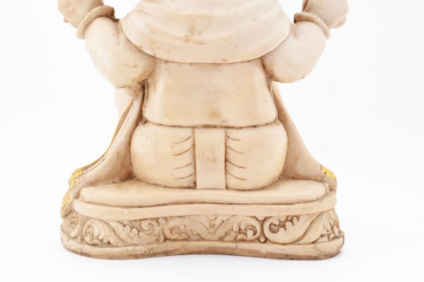 仏教美術　彩色練物彫刻　ガネーシャ象　仏像　置物 [1971838]_画像9