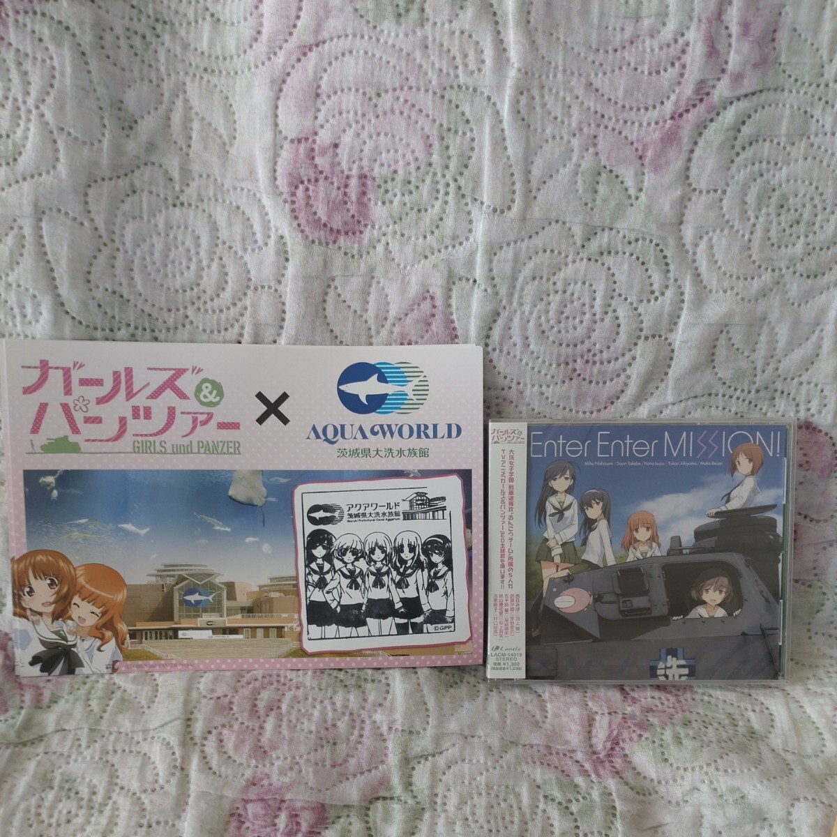  Girls&Panzer . on Mai autograph Ankoo anglerfish team certificate of residence another autograph autograph square fancy cardboard 