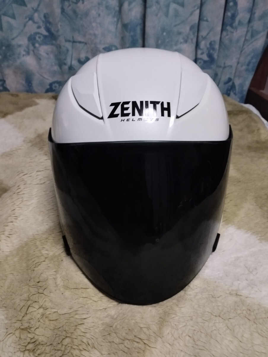 送料込 ヤマハ YJ-20 ZENITH ホワイト XL ジェットヘルメット バイクヘルメット オプションのスモークシールドのおまけ付 ワンオーナーの画像2