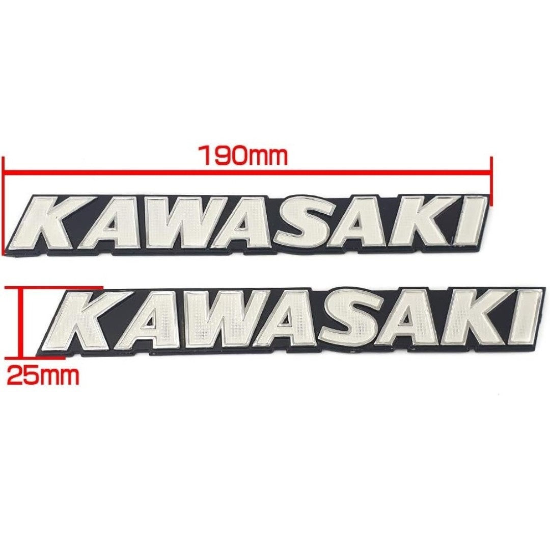 KAWASAKI カワサキ ゼファー750/1100用 立体 エンブレム 白色 2枚セット_画像2