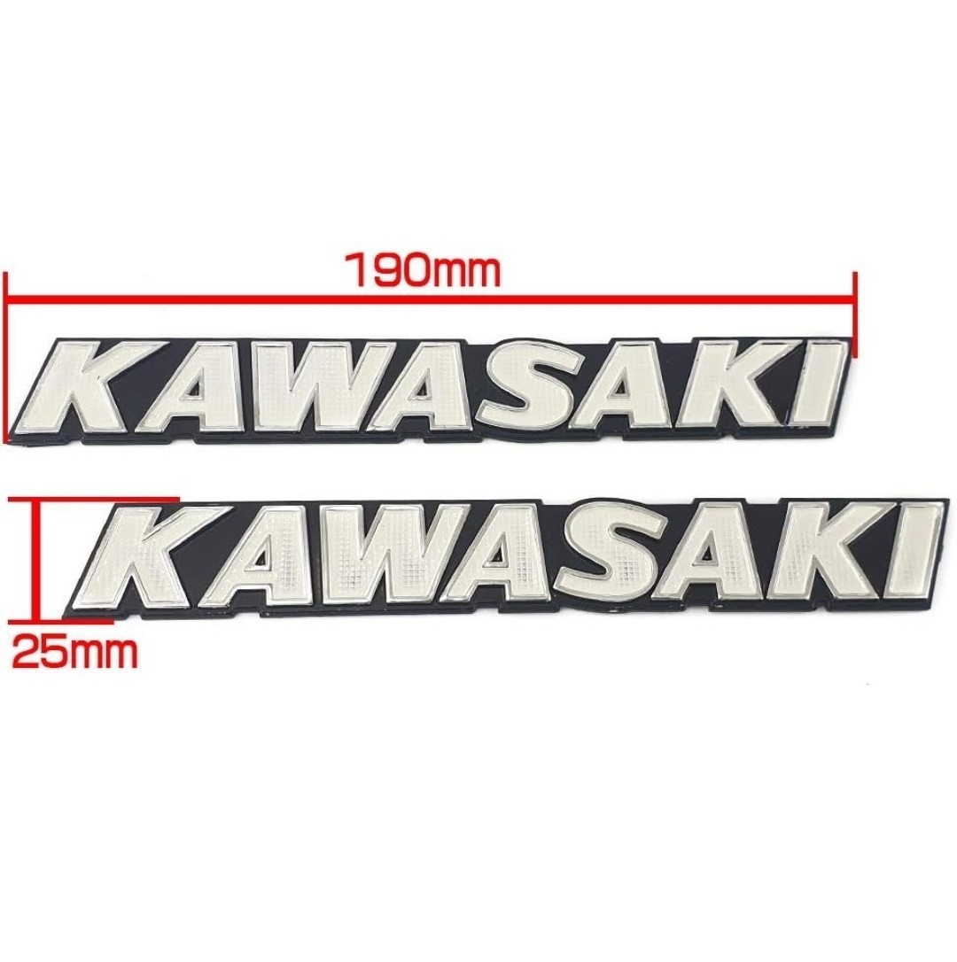 KAWASAKI カワサキ ゼファー750/1100用 立体 エンブレム 黒色 2枚セット　アルミ製_画像3