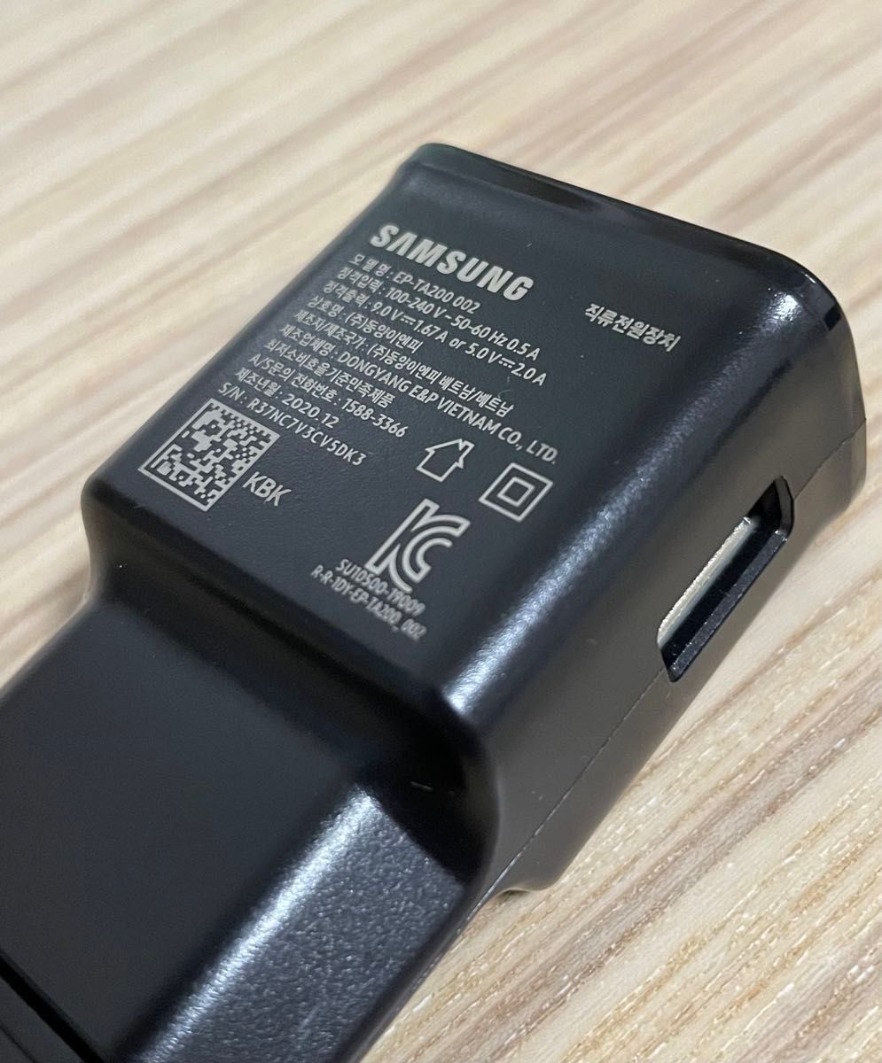 日本未発売モデル【サムスンGALAXY純正】急速充電アダプタ USB-Cスマホ充電器(EUプラグ)★おまけ国内用変換プラグ付