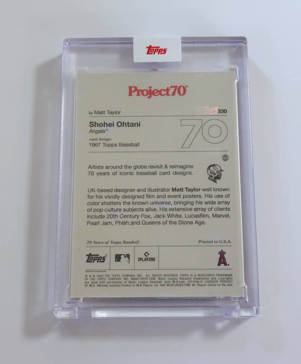 【 MLB 2021 Topps Project70 】 大谷翔平 Shohei Ohtani #330 1967 Topps Baseball by Matt Taylor ※商品説明必読願いますの画像2