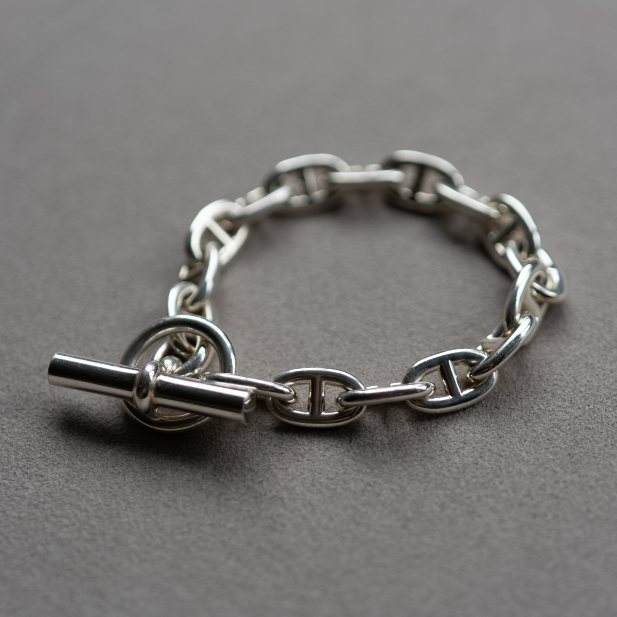 HERMES Chaine d'Ancre Bracelet MM / 16コマ シェーヌダンクル / シルバー ブレスレット_画像1