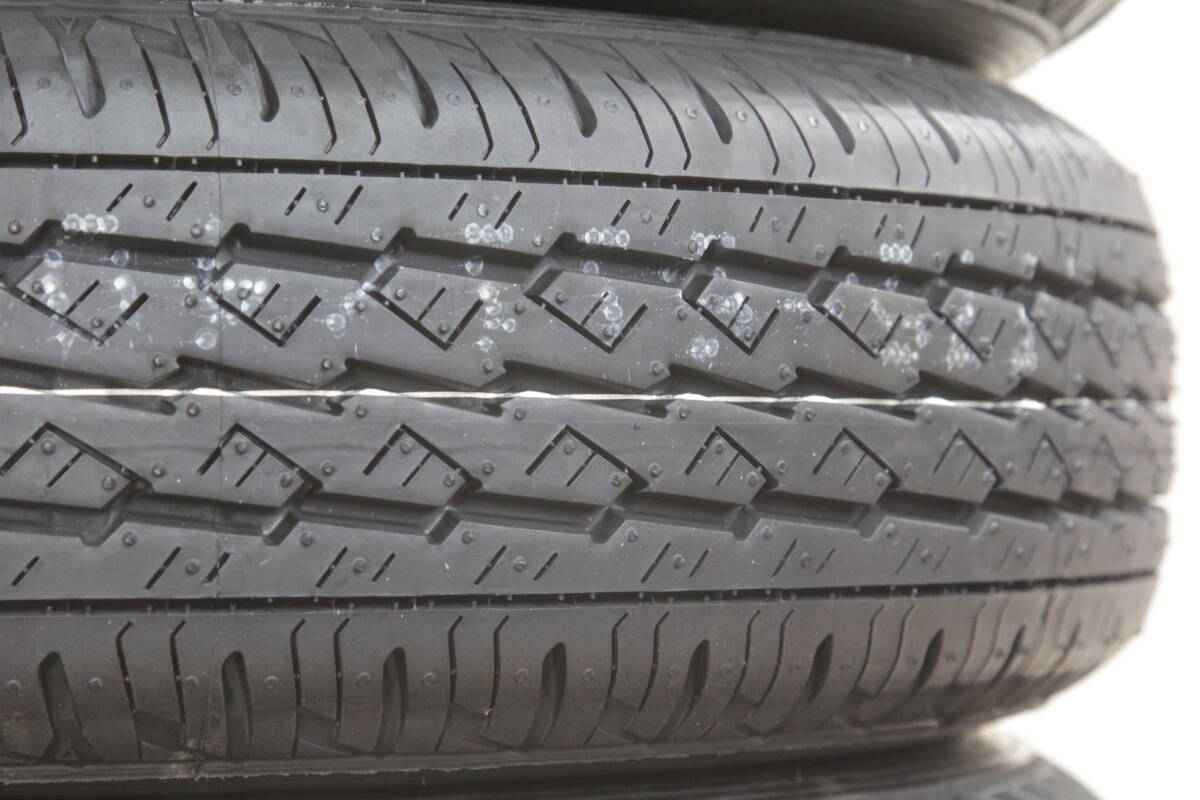 中P条件付送料無料 24年 夏 新品タイヤ BRIDGESTONE K370 145/80R12×3.50B 4H PCD100 80/78N LT 三菱純正ホイール 4本セット 145R12 6PR_画像9