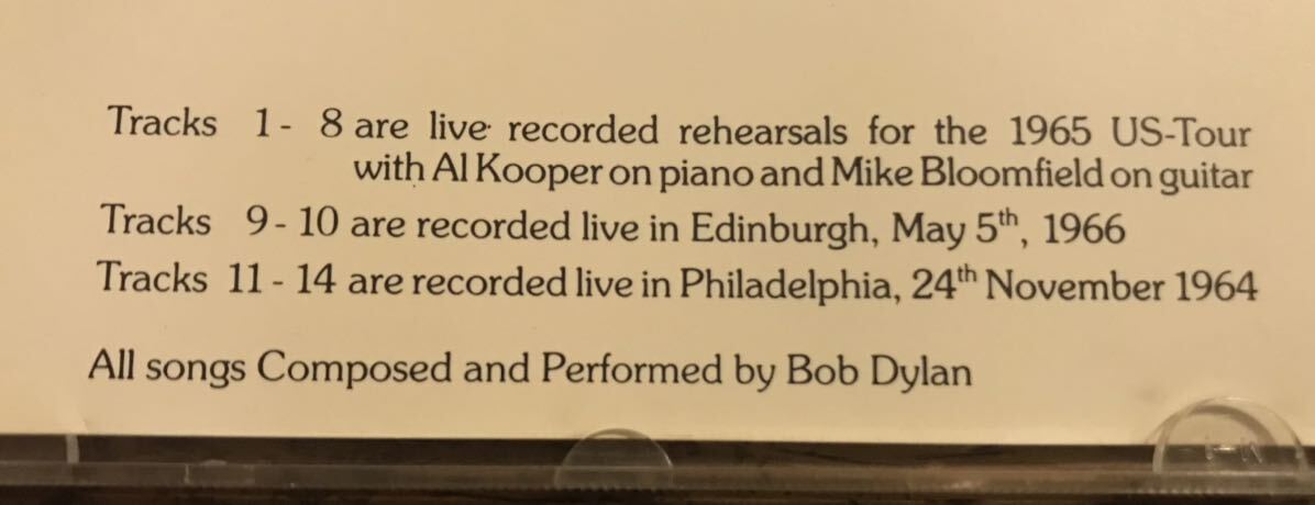 Bob Dylan / Live with The Band, Al Kooper and Mike Bloomfield / 1CD / pressed CD / Studio Outtakes, Sessions Rare Live Tracks / ボ_画像4