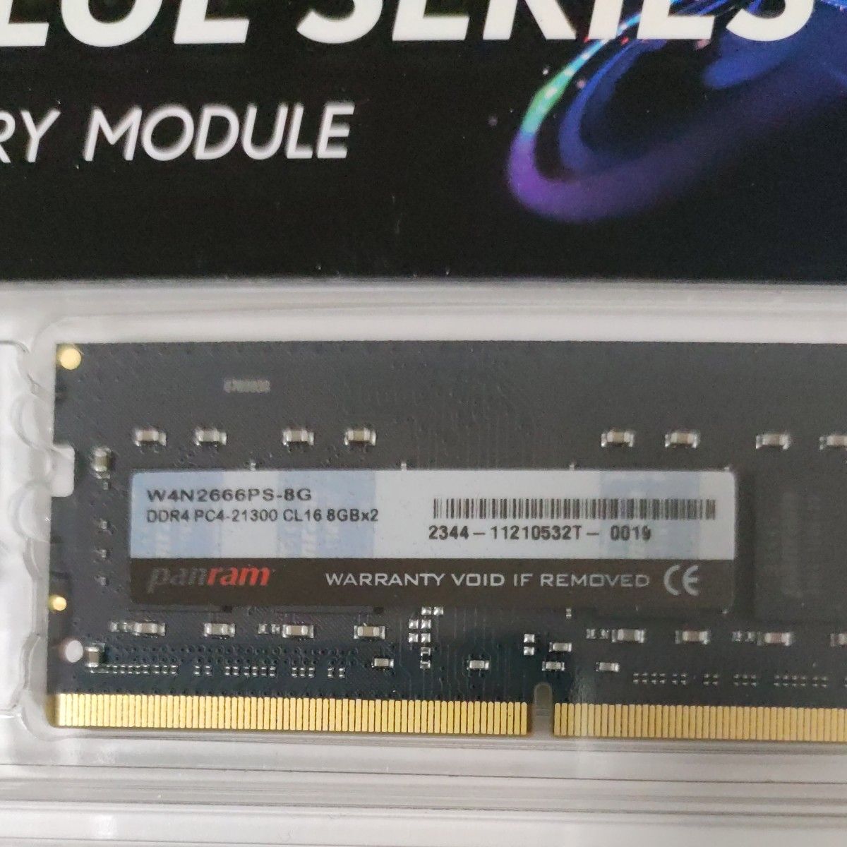 ［月末まで］新品 ノート用増設メモリ【16GB KIT】SODIMM CFD Panram W4N2666PS-8G 　DDR4