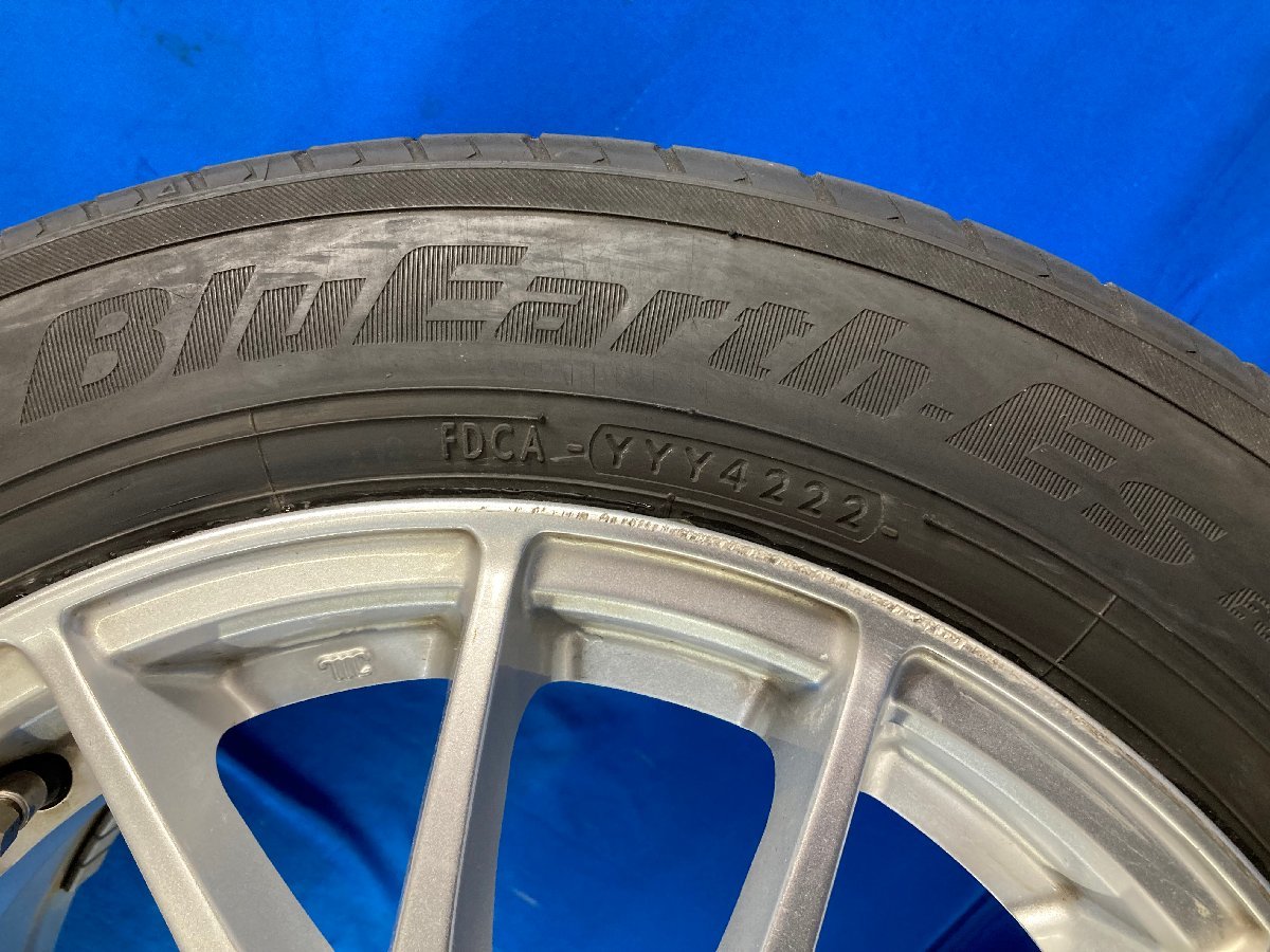 ◎送料込◎ トップラン アルミホイールタイヤ 夏 15×6J 5H/100/オフ43 ヨコハマ 185/60R15 2022年42週 [J-318]の画像8