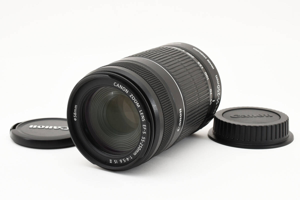 ★大人気レンズ★★美品★ Canon キヤノン EF-S 55-250mm F4-5.6 IS II カメラ 一眼レフ レンズの画像1