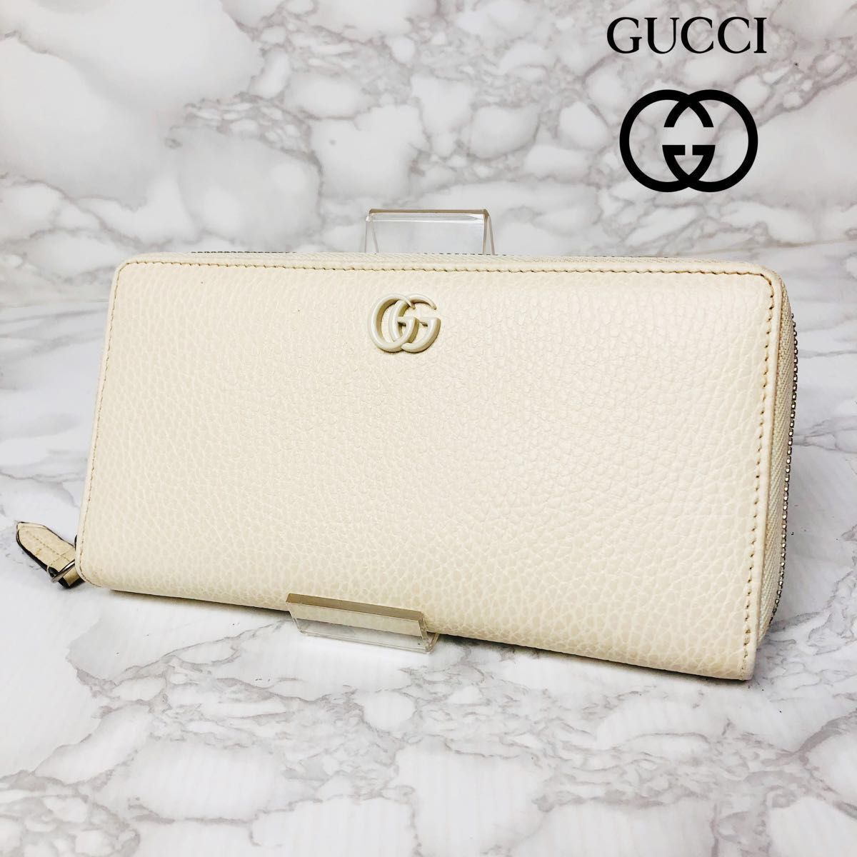 未使用級 GUCCI グッチ プチマーモント ラウンドファスナー 長財布 希少 001