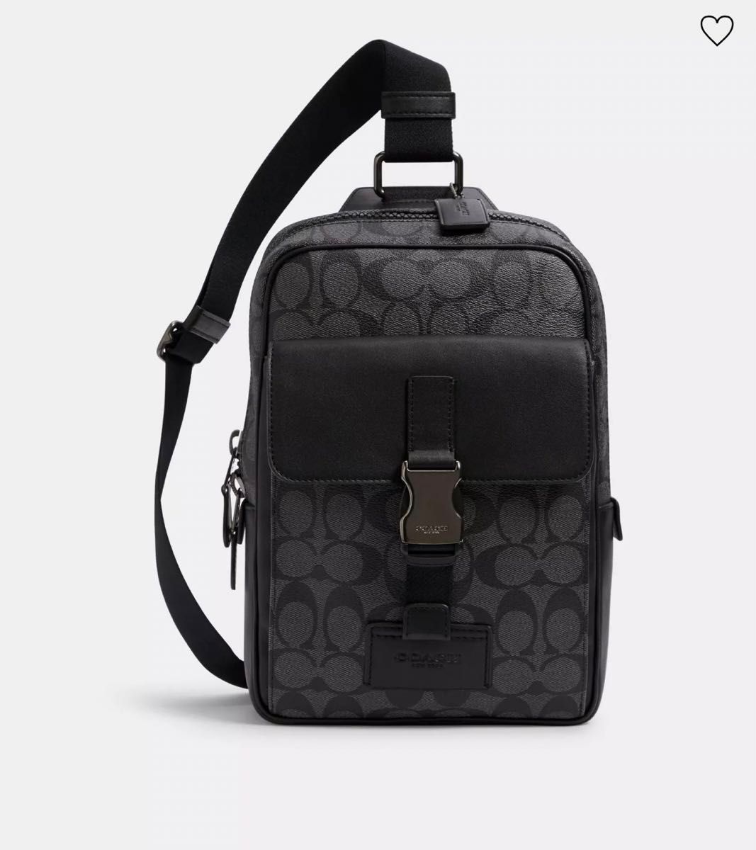 COACH ボディバッグ　ブラック　コーチ　メンズ　ボディクロス　 レザー  斜め掛けバッグ